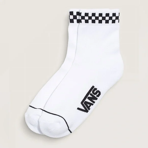 Vans White with Black Checkered Graphic Socks - Picture 1 of 4